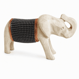 Beaded Wooden Elephant